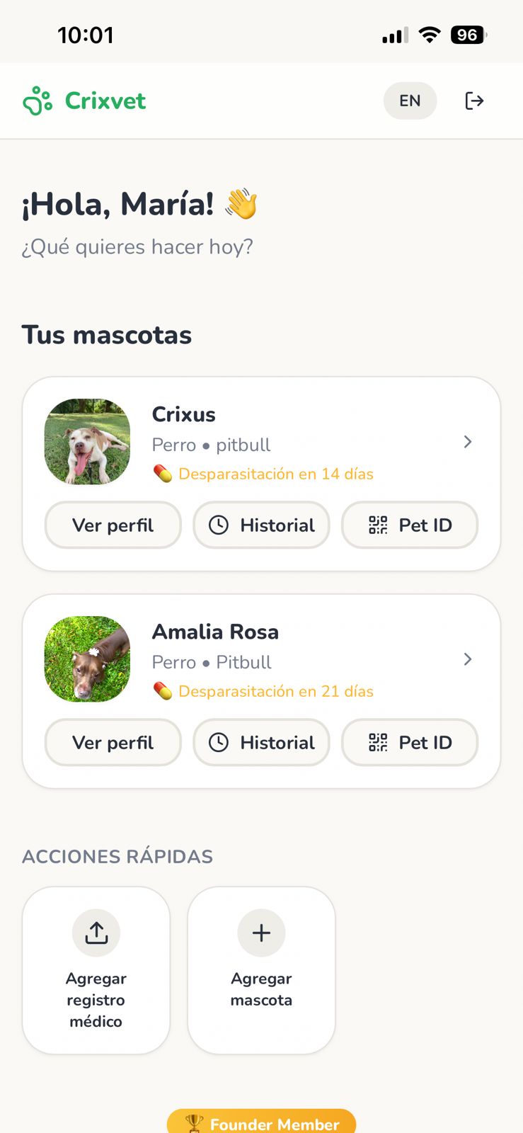 Dashboard de CrixVet