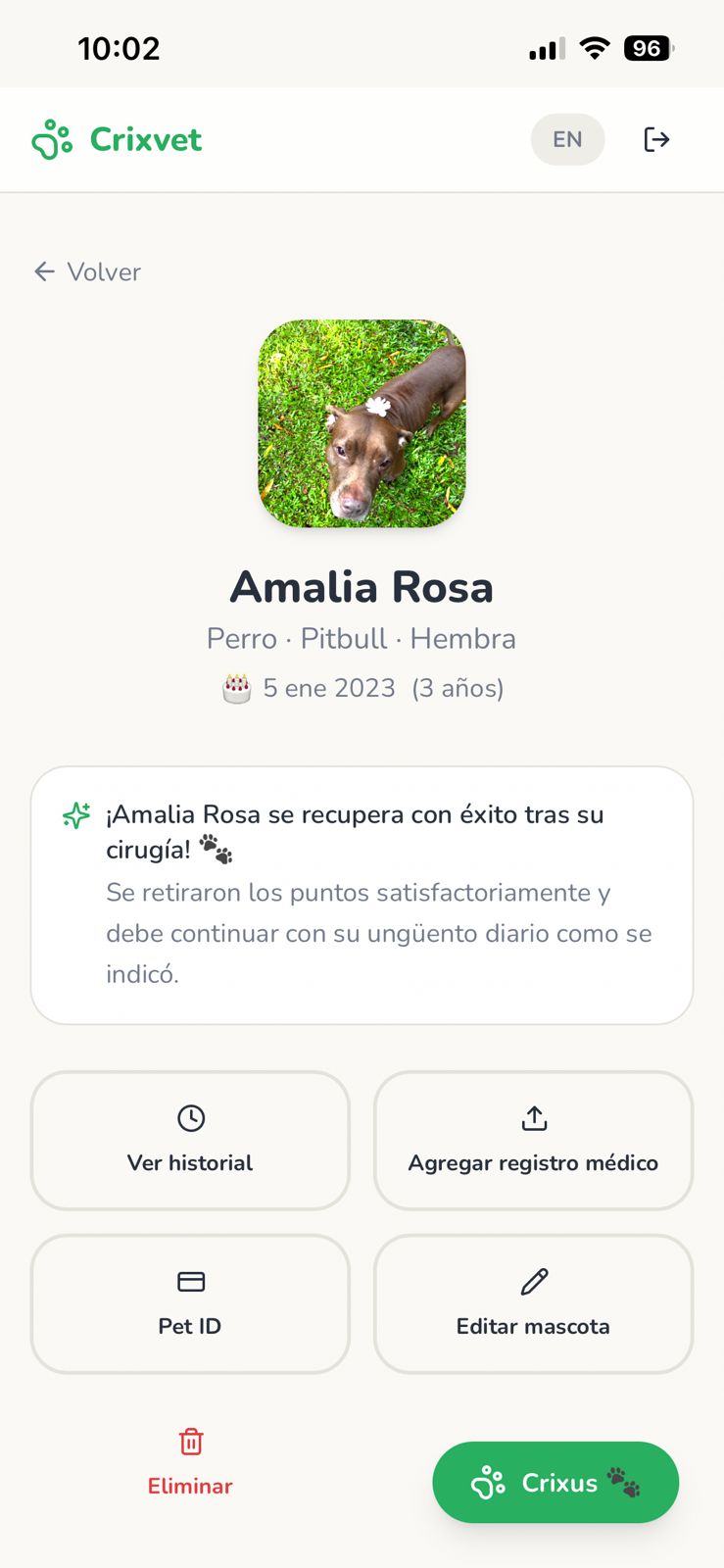 Perfil de mascota